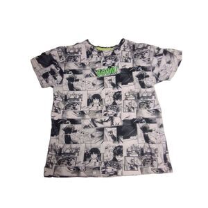 Seven Souls T-shirt Pop Art Anime Comic Strip All Over Print Size M.  Lt Pink.